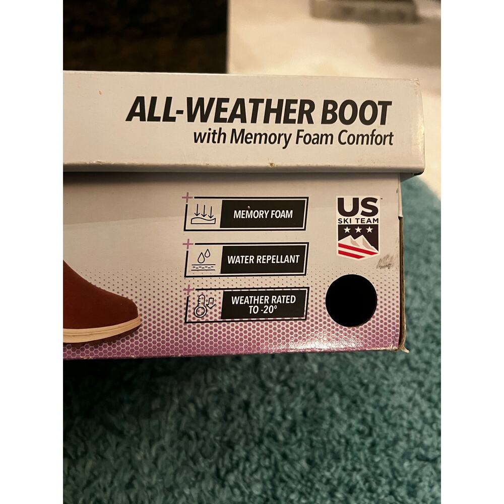 Khombu Women's Size 9 Dusk All-Weather Boots Brown Water Repellant Memory Foam - Picture 4 of 12